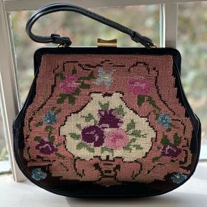 Martha Klein NYC Vintage 1960s Needlepoint purse